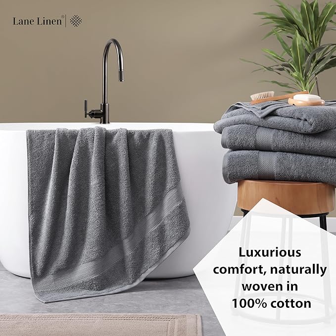 LANE LINEN Jumbo Size Bath Sheets 2 Piece, 35 by 66 Inch