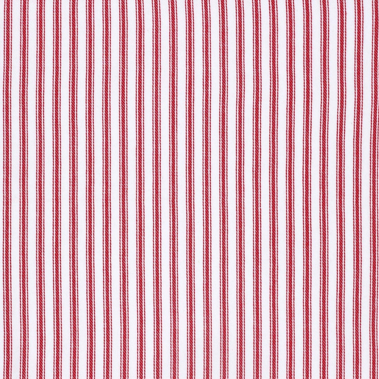 Cackleberry Home Red and White Ticking Stripe Woven Cotton Decorative Square Throw Pillow Case Covers 20 x 20 Inches, Set of 2