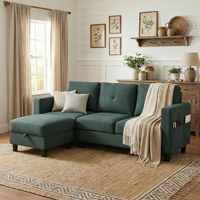 SUNLEI Convertible L-Shaped Sectional Couches