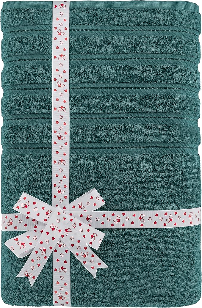 American Soft Linen 35x70 Jumbo Large Bath Towel, 600 GSM 100% Cotton Turkish