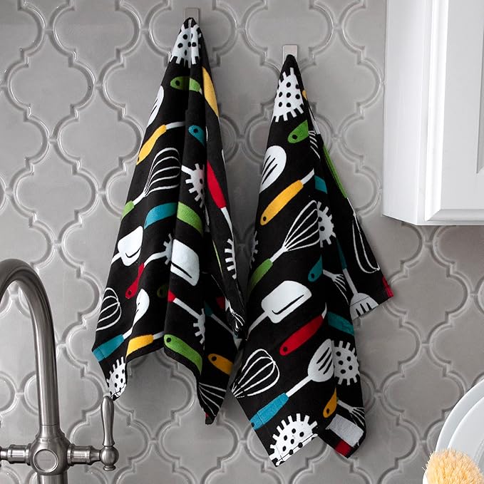 T-Fal Fiber Reactive Print Kitchen Towels: Highly Absorbent, Super Soft