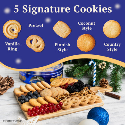 Royal Dansk Danish Butter Cookies, Premium Assorted Cookies in a Gift Tin, Great for Sharing and Gifting, 48 oz