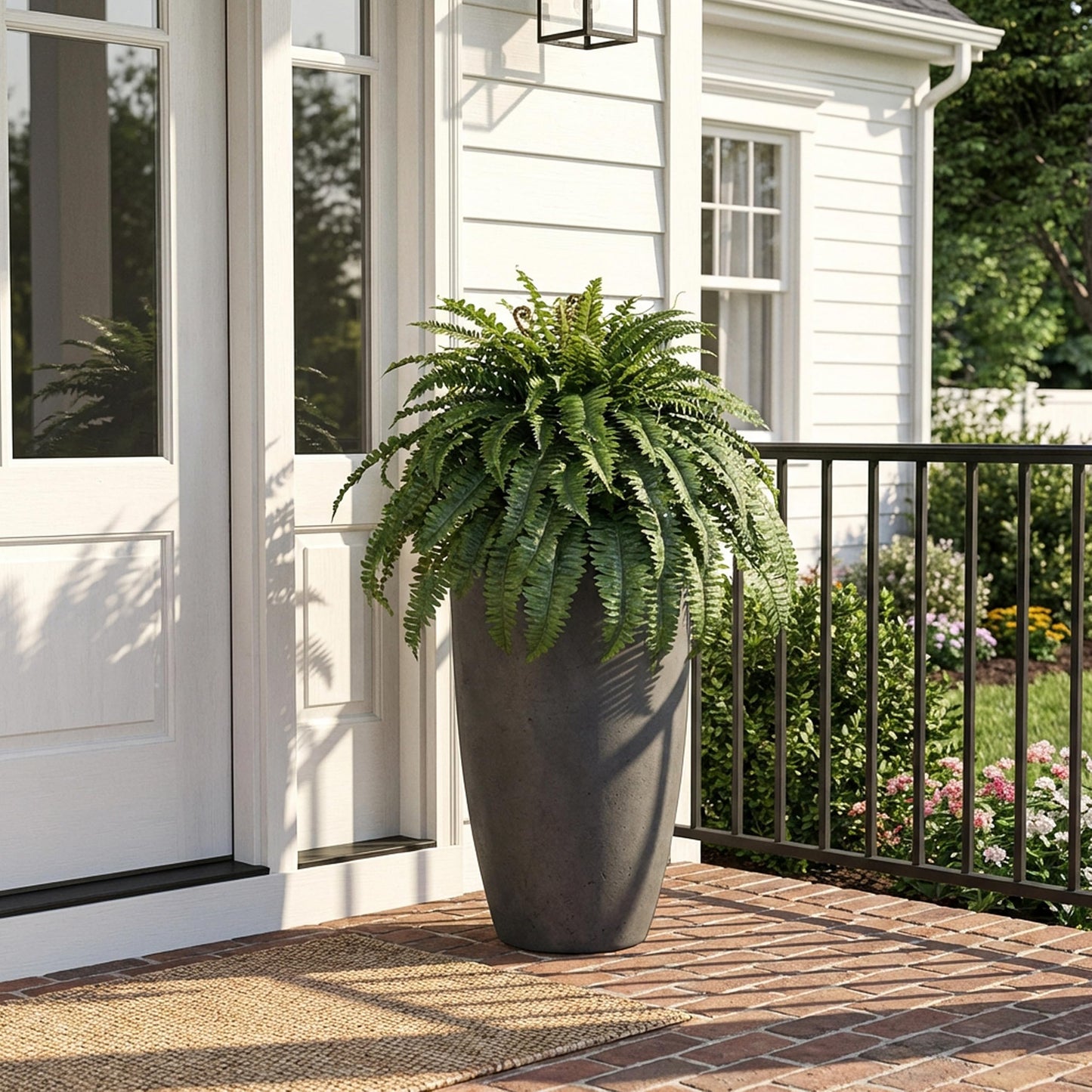 Cotlux Large Artificial Fern for Outdoors, 100 Branches Fake Ferns Artificial Plants, Large Faux Ferns Outdoor Plants, Suitable for Planter Garden Porch Living Room Decor
