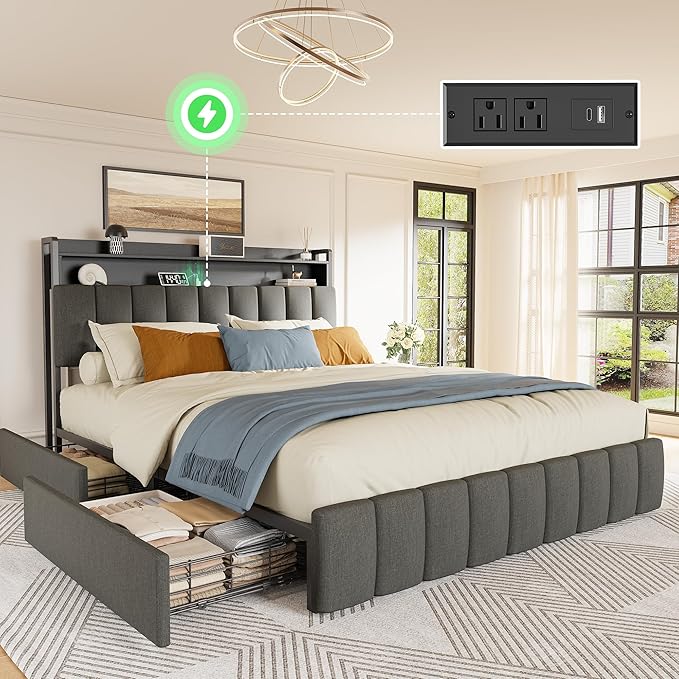 PRAISUN Bed Frame Queen Size