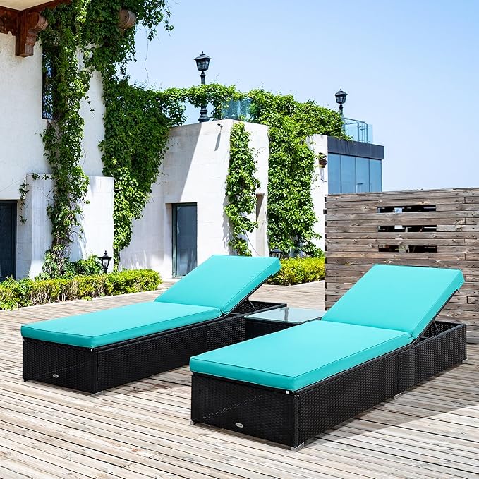 Outsunny Chaise Lounge Chair Set of 2