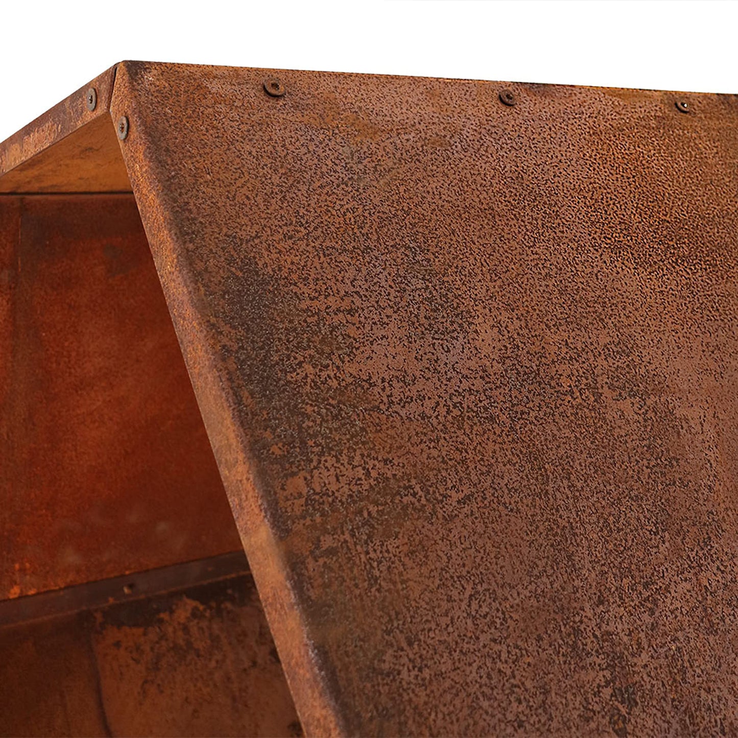 Sunnydaze Outdoor Firewood Rack - Rustic Fire Wood Holder - Sturdy Hexagon Log Holder - Steel Log Rack for Outdoor Firewood Storage