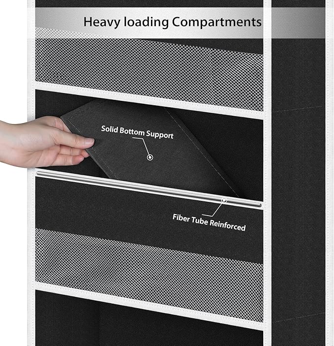 Univivi 5-Shelf Fabric Door Storage Over Door Hanging Organizer