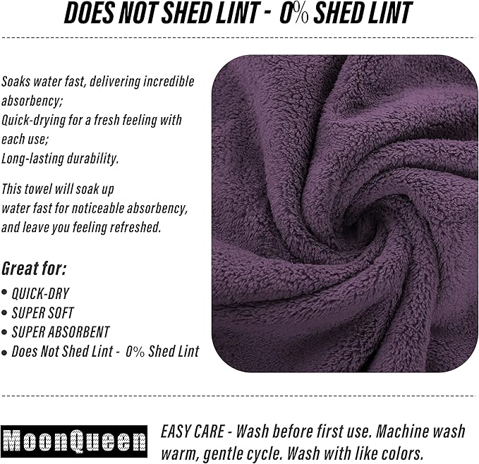 MOONQUEEN 6 Pack Premium Hand Towels