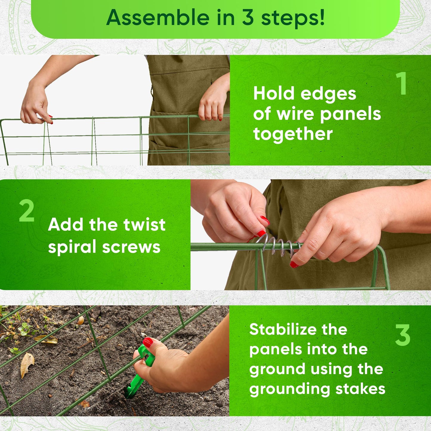GOLETIO Cucumber Trellis for Raised Bed - 35" x 55" Garden Trellis for Climbing Plants Outdoor - A Frame Trellis for Climbing Vegetables with Plant Support Clips and Gloves