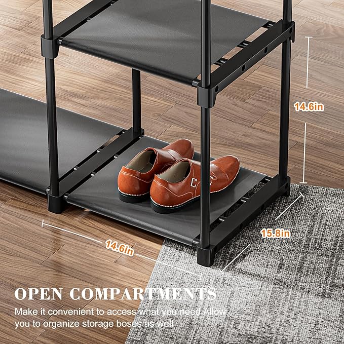 Portable Closet, Freestanding Wardrobe Closet Organizers and Storage, Open