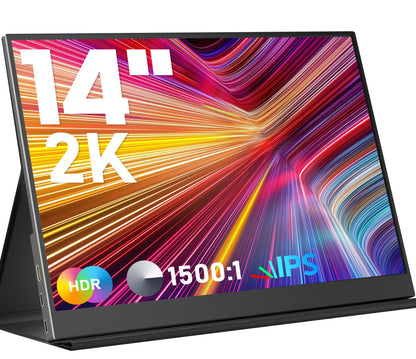 4K Portable Monitor 13.3" 3840 x 2160 UHD USB-C HDMI Laptop Monitor, 100% sRGB IPS Computer Gaming Display HDR Travel Monitor w/Speakers for Laptop Xbox PS5 Switch PC Phone