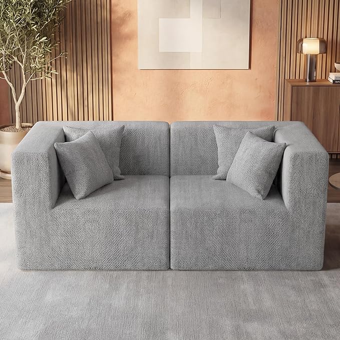MONVANE 75" Loveseat Sofa, Comfy Chenille Cloud Couch