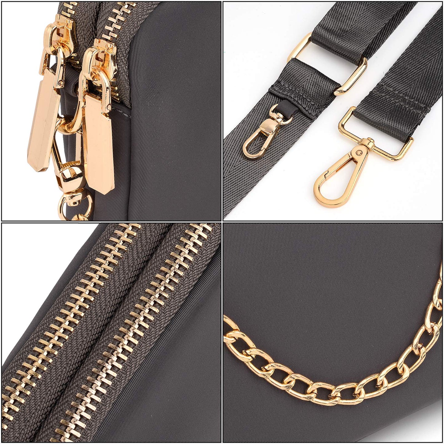UTO Small Crossbody Bags for Women 3 in 1 Trendy Belt Purse Fashion Designer Mini Cute Sling Fanny Chest Pack