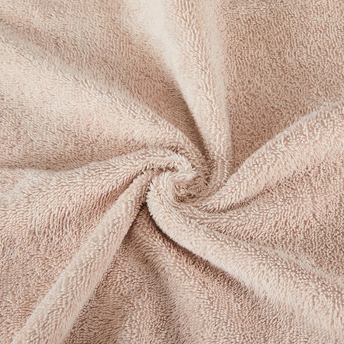 Amazon Basics Fade-Resistant 100% Cotton Hand Towel, Blush Pink