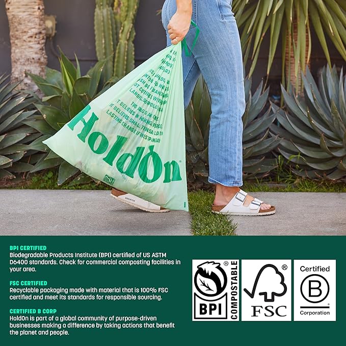 HoldOn 13-Gallon Trash Bags – Tall Kitchen Trash Bags