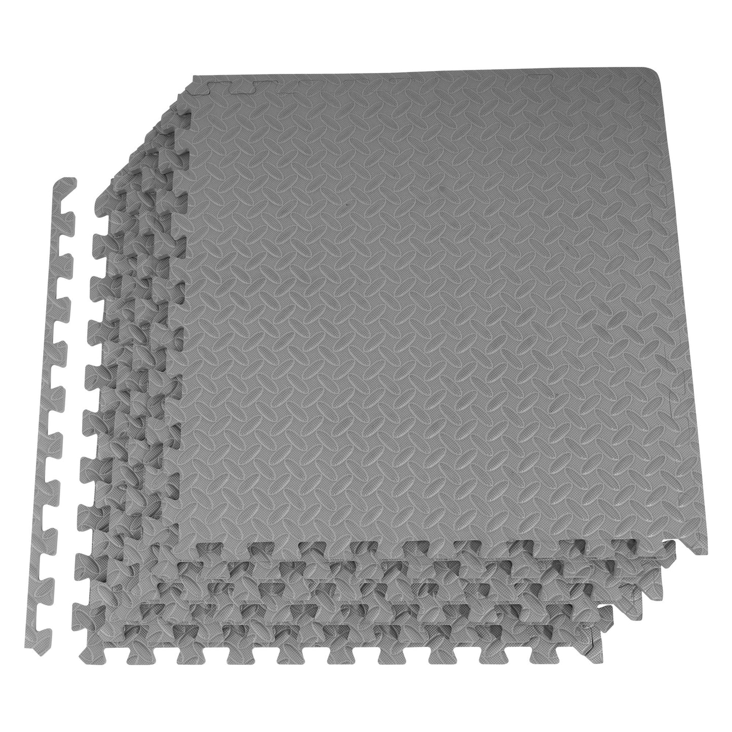 Fitvids Puzzle Exercise Gym Flooring Mat, 1/2" Thick High-Density EVA Interlocking Tiles Workout Mat for Home Gym, Fitness Equipment, MMA, Gymnastics, 6-Piece Shock-Absorbing Exercise Mat (24 Sq Ft)