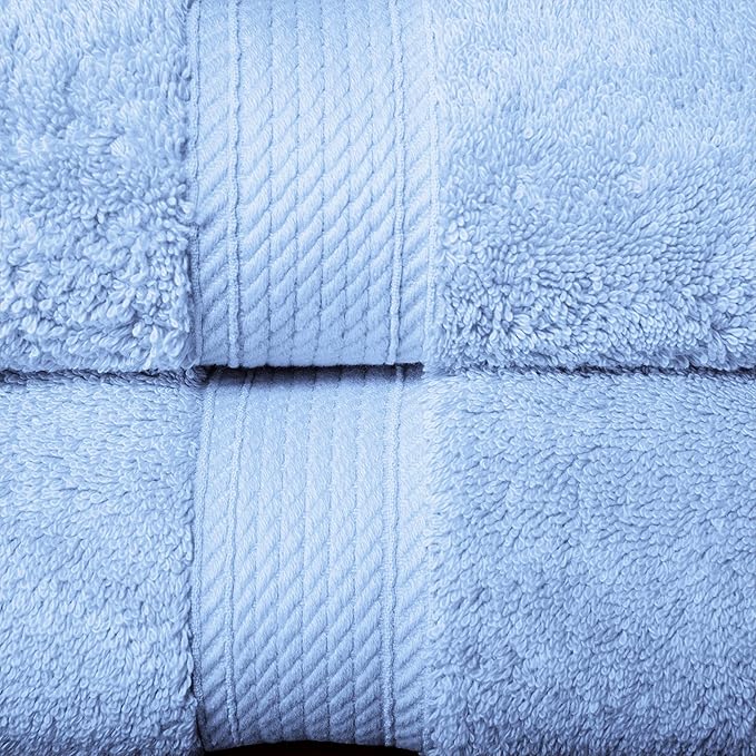 SUPERIOR Egyptian Cotton Pile 10 Piece Towel Set, Includes 2 Bath, 4 Hand