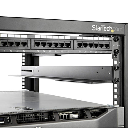 StarTech.com 1U 19 inch Server Rack Rails - 24-36 inch Adjustable Depth - Universal 4 Post Rack Mount Rails - Network Equipment/Server/UPS Mounting Rail Kit HPE ProLiant Dell PowerEdge (UNIRAILS1UB)