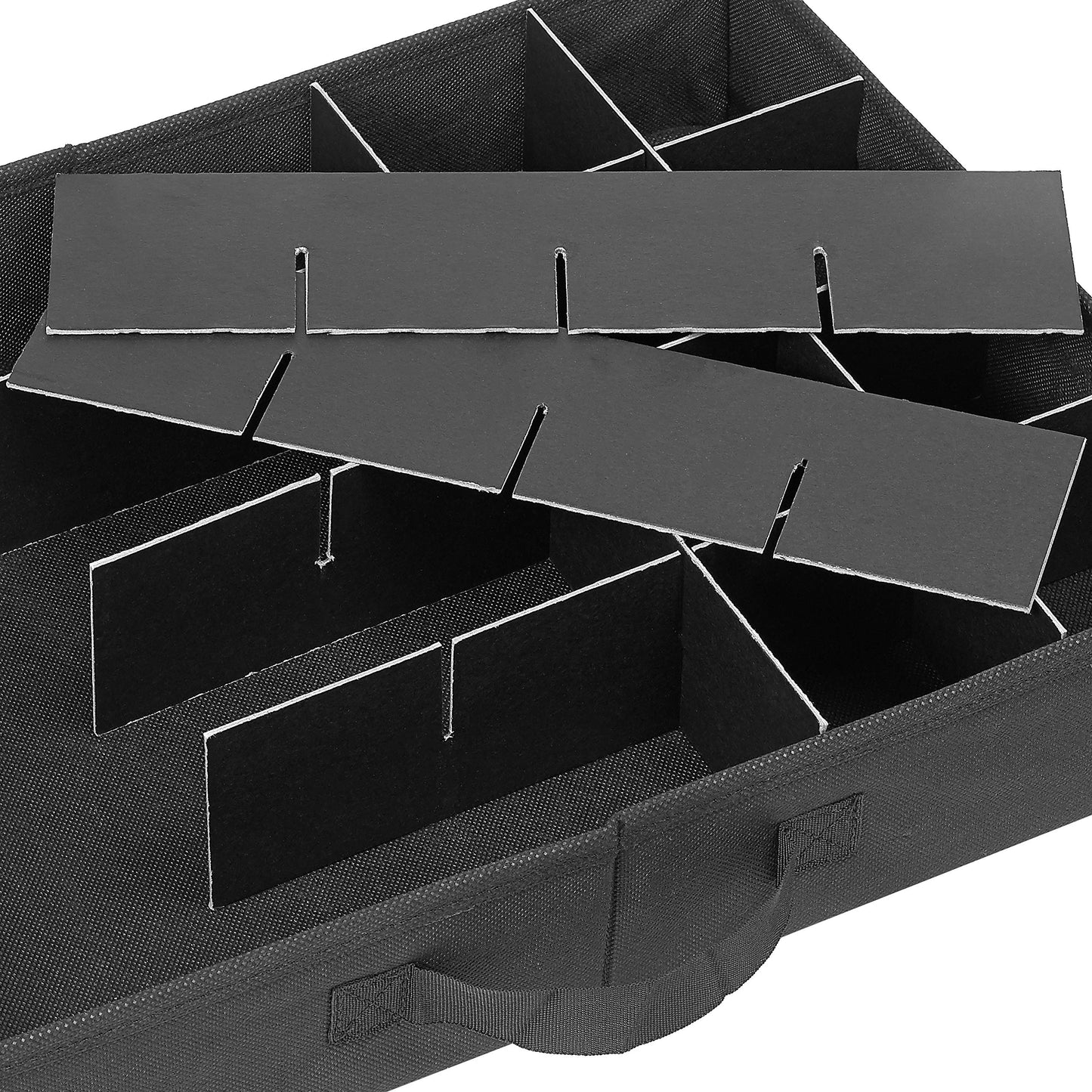 HOLDN’ STORAGE Christmas Ornament Storage Box with Dividers, Holds 72 Ornaments (3 Inch), Large Ball Storage Container with 3 Removable Trays, Durable and Portable - Gray