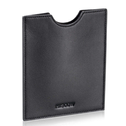 HISCOW Minimalist Passport Sleeve - Italian Calfskin (Black)