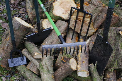 Set of 5 Gardening Tools, Shovel, Fork, Rake, Hoe, Edging Spade