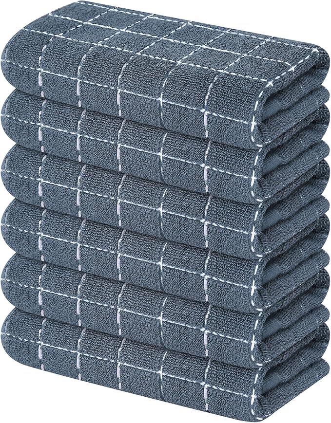 Mordimy 100% Cotton Terry Cloth Kitchen Towels, Super Soft and Absorbent Dish