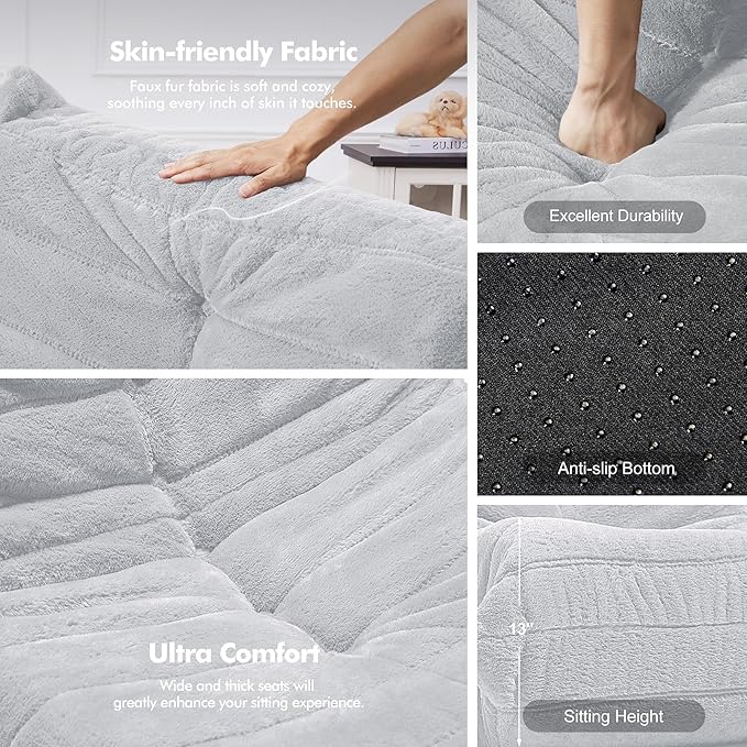 Bean Bag Loveseat Chair Big Sofa Beanbag Chair