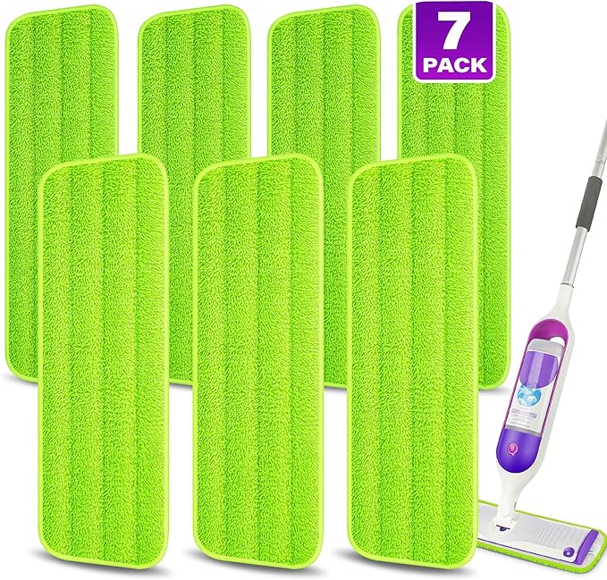 7 Count Reusable Microfiber Mop Pads