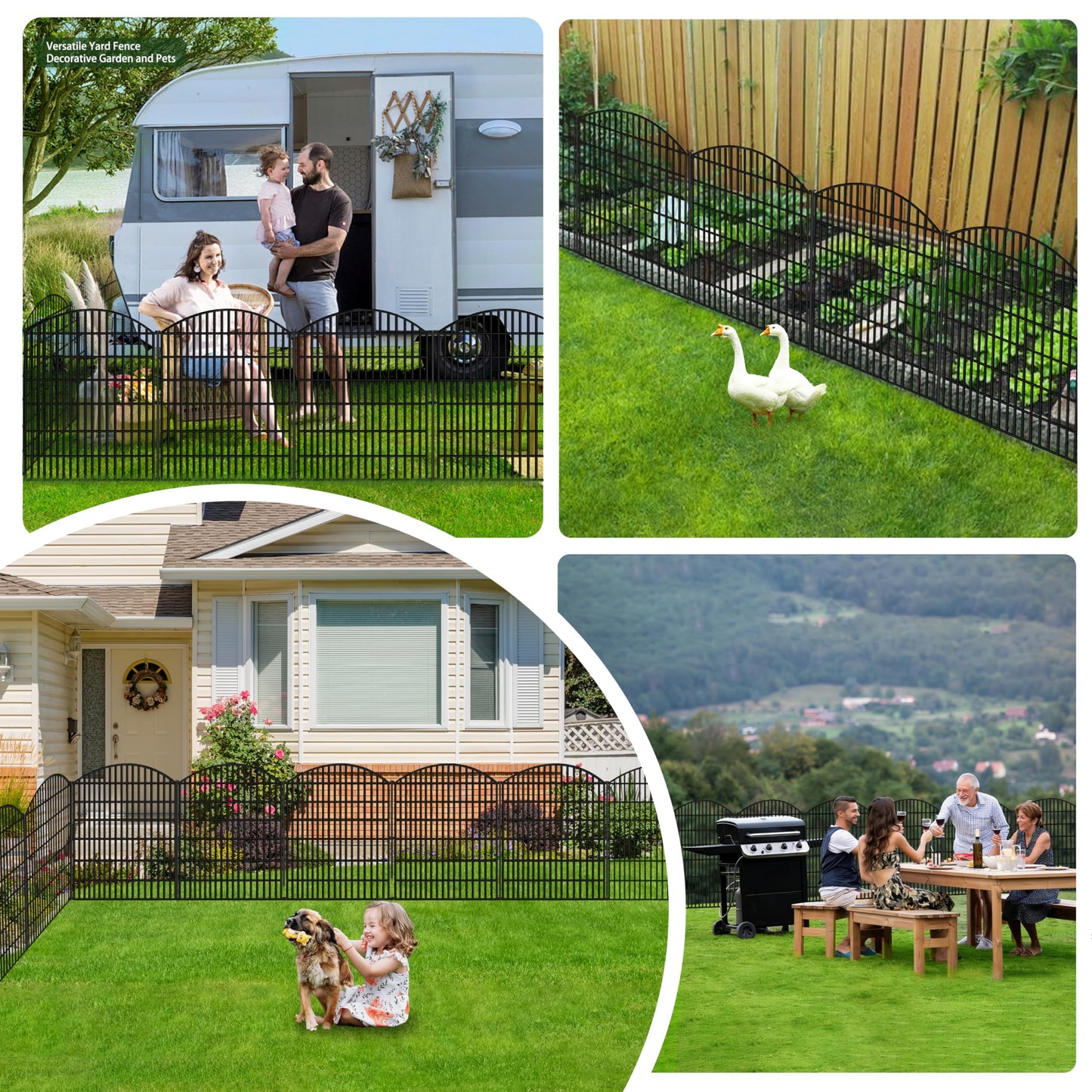 ULIOK 15 Panels Decorative Garden Fence, 32 in(H) X 37.9ft(L) No Dig Fence Panels Animal Barrier for Patio, Animal Ground Stakes Fencing for Garden, Rabbit Dog Temporary Fence for Outdoor Yard