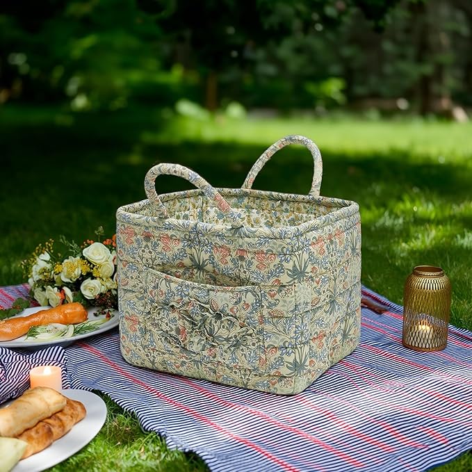 Quilted Fabric Storage Baskets