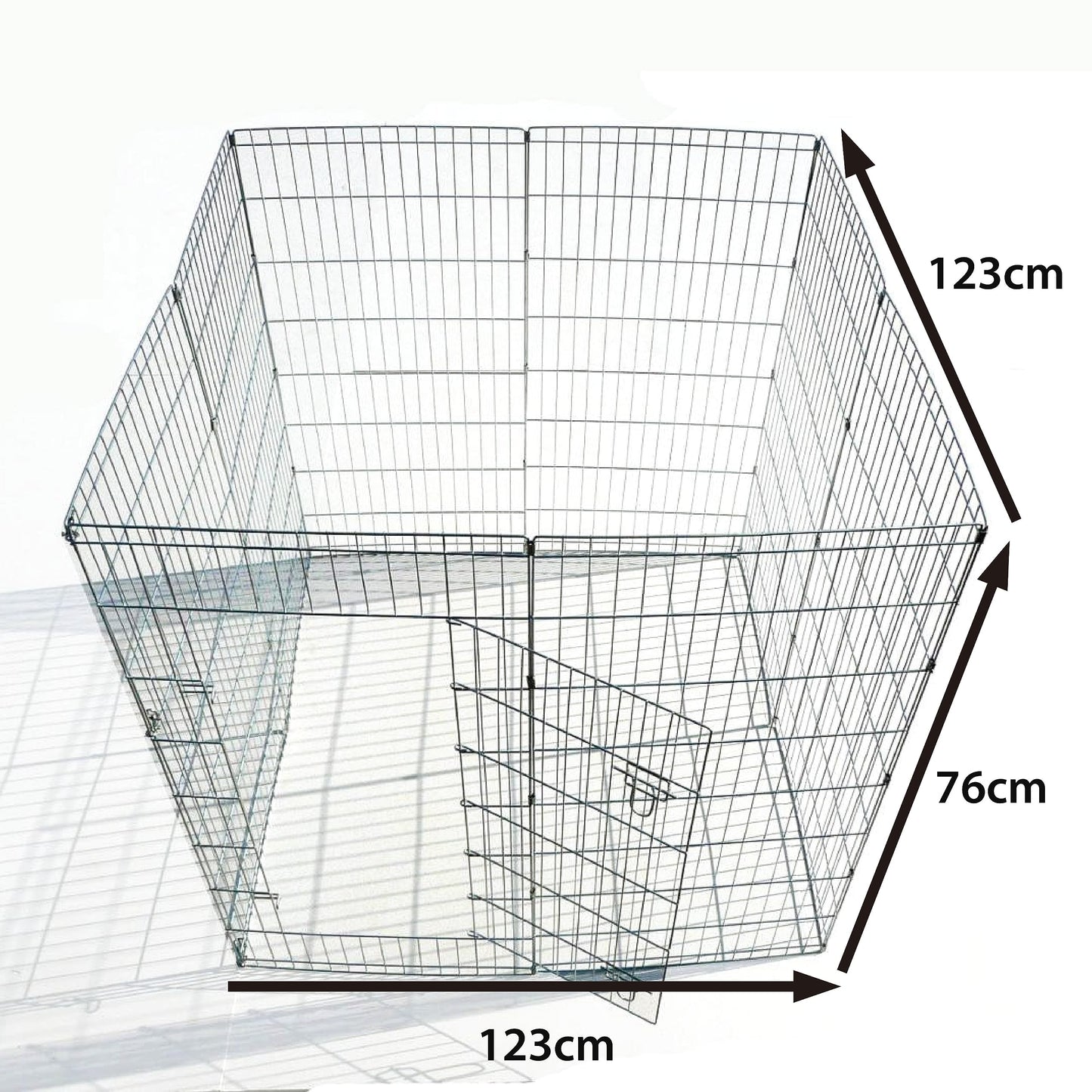 Ellie-Bo Easy-Up 8 Piece Foldable Portable Dog Puppy Play Pen with Door for Indoor/Outdoor Use 76cm High, Rabbit, Cat, Guinea Pigs