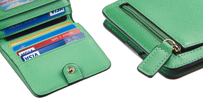 Toughergun Wallet Women Rfid Blocking Small Compact Bifold Luxury Leather Pocket Wallet Ladies Mini Purse with ID Window