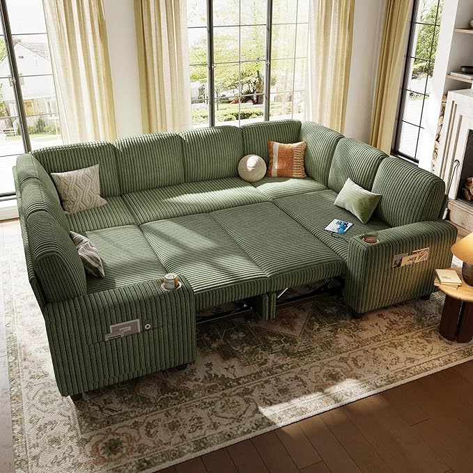 LINSY HOME Sectional Sleeper Sofa