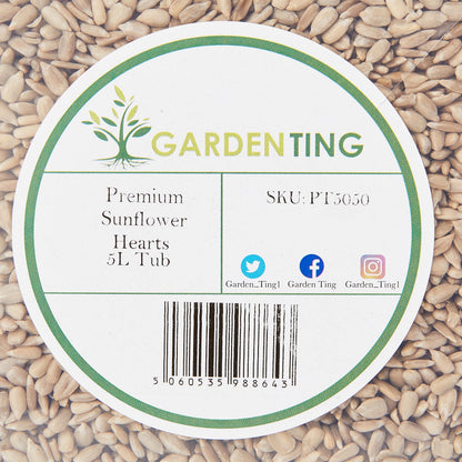 Garden Ting Sunflower Hearts Wild Bird Food Tub, 5 Litre