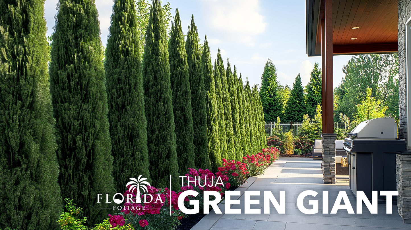 Green Giant Arborvitae | 1 Large Trade 3 Gallon Tree | Thuja Plicata | Live Evergreen Privacy Screening Plants