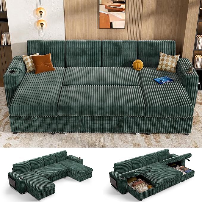 Vipbear 108" Modular Sectional Sleeper Sofa