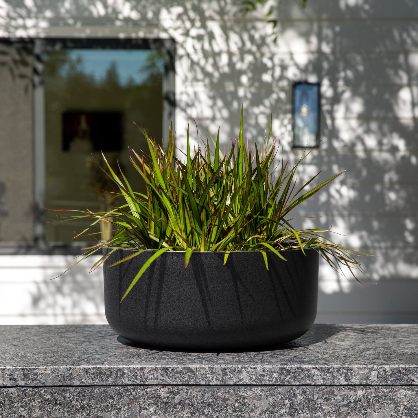 Veradek Mason Series Kona Bowl Planter - Round Planter for Indoor or Outdoor Tabletop/Balcony | Durable Plastic-Stone Composite Material | Modern Décor for Flowers, Succulents, Small Plants