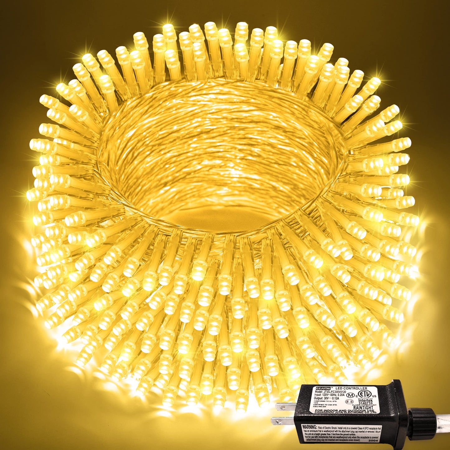 JMEXSUSS 200 LED String Lights Indoor Outdoor Clear Wire, Connectable Warm White Christmas String Lights for Bedroom, 66 Ft Twinkle Fairy Light Plug in for Wedding Home Tree Yard Patio Classroom Decor