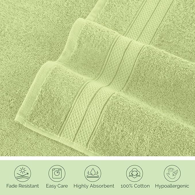 Elegant Comfort Luxury 6-Piece Towel Set, Premium Soft 100% Turkish Cotton