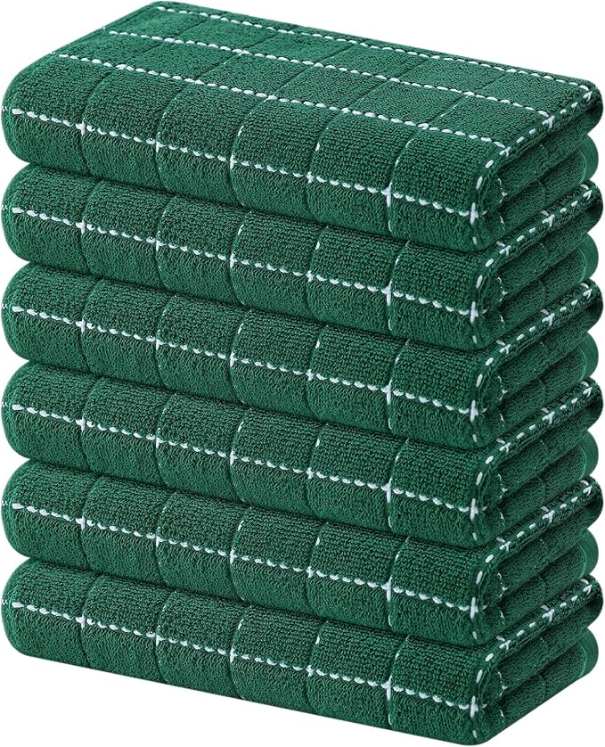 Mordimy 100% Cotton Terry Cloth Kitchen Towels, Super Soft and Absorbent Dish
