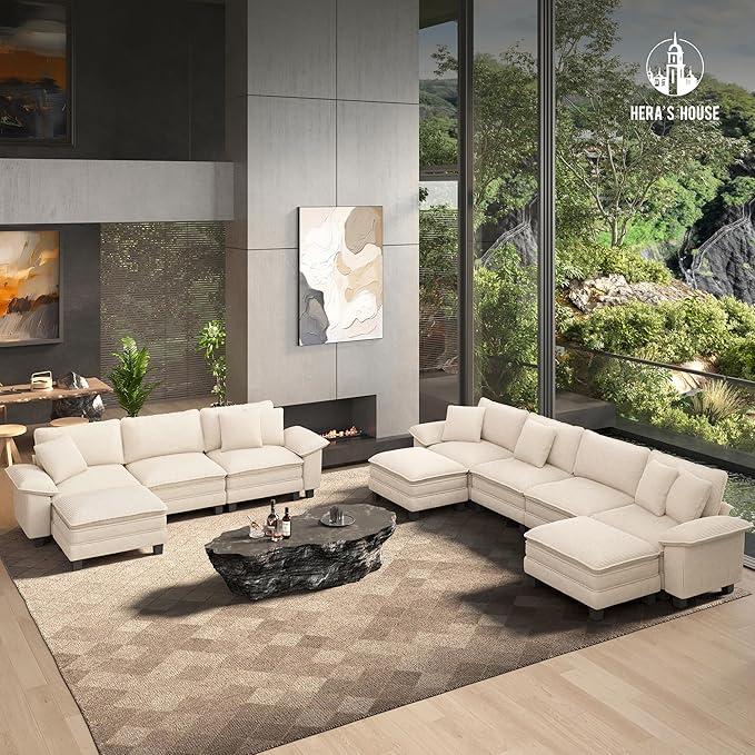 HERA'S HOUSE 158" Modular Sectional Sofa, Oversized L Shaped Couches