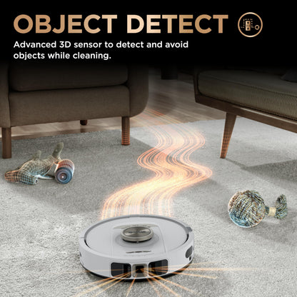 Shark AV2501S AI Ultra Robot Vacuum, with Matrix Clean, Home Mapping, 30-Day Capacity HEPA Bagless Self Empty Base, Perfect for Pet Hair, Wifi, Dark Grey