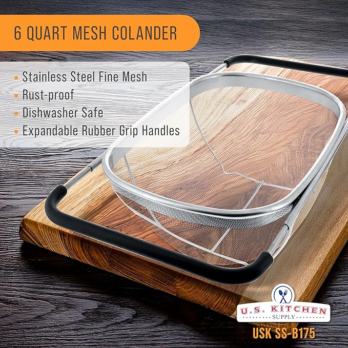 U.S. Kitchen Supply Stainless Steel Colander Strainer