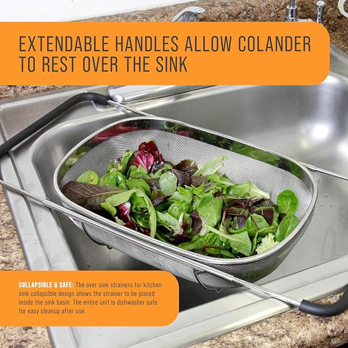 U.S. Kitchen Supply Stainless Steel Colander Strainer