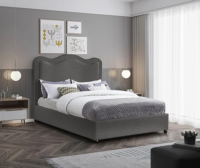 Meridian Furniture FelixGrey-F Felix Collection Modern | Contemporary Linen