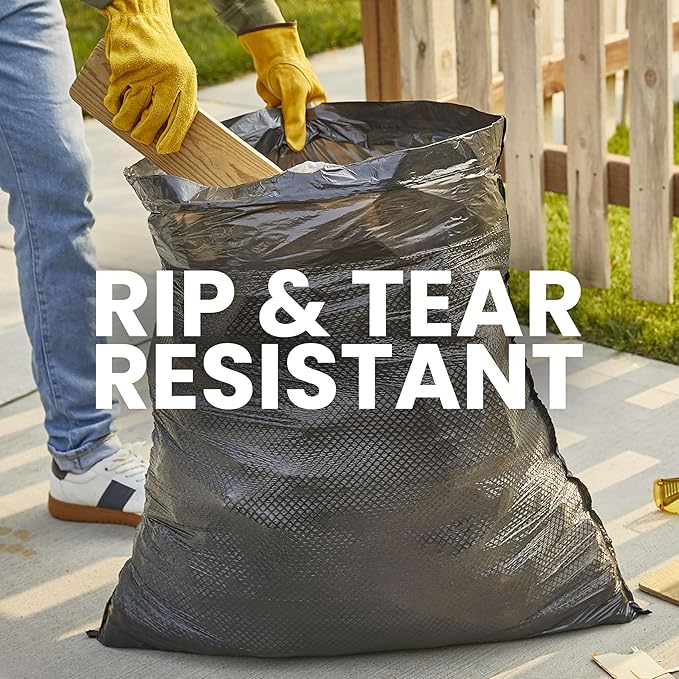 Glad Large 30 Gallon Trash Bags, Unscented Heavy Duty Garbage Bags, Forceflex