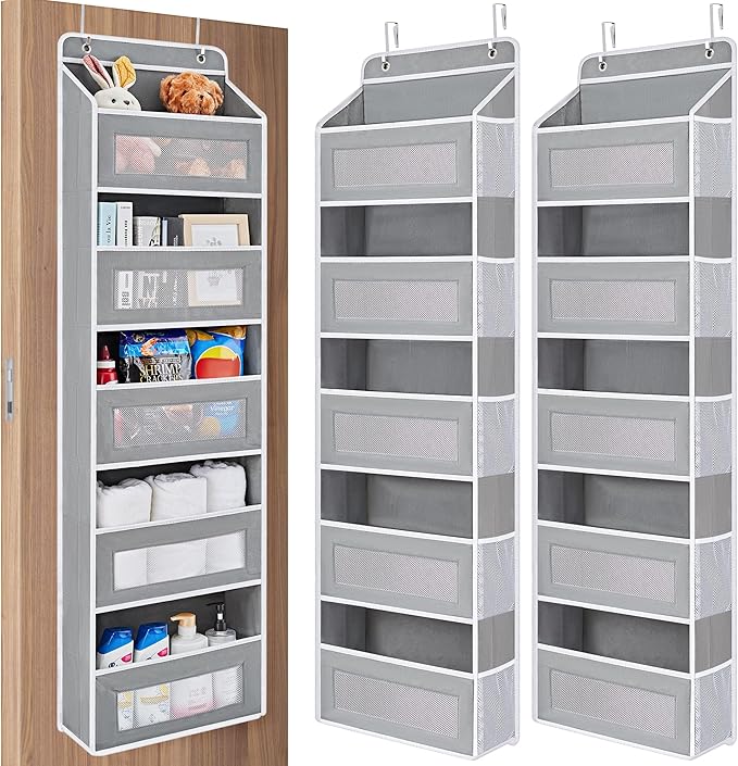 JARLINK 2 Pack Over the Door Organizer Storage, 5 Shelf Hanging Door Organizer