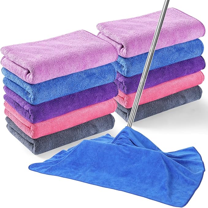 10 Pcs Extra Large Microfiber Cleaning Cloth 30" x 20" Large Floor Microfiber