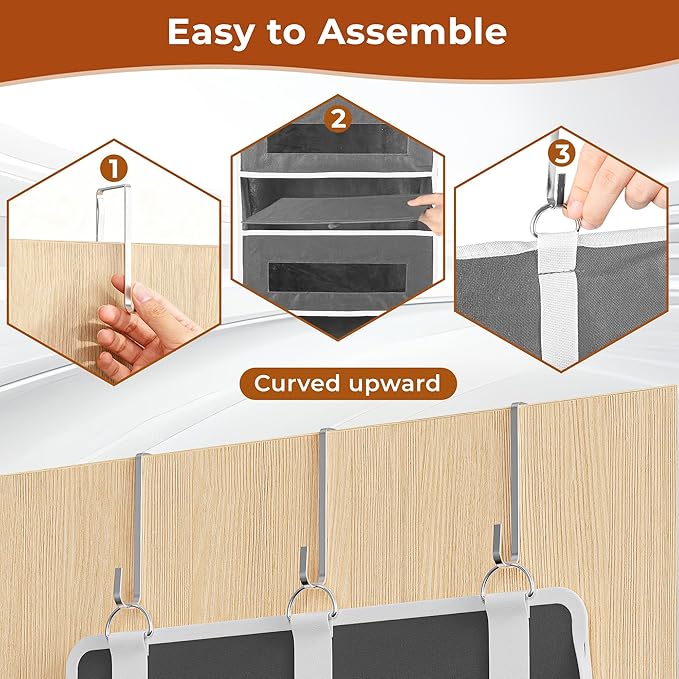 2 Packs 5-Tier Over the Door Organizer