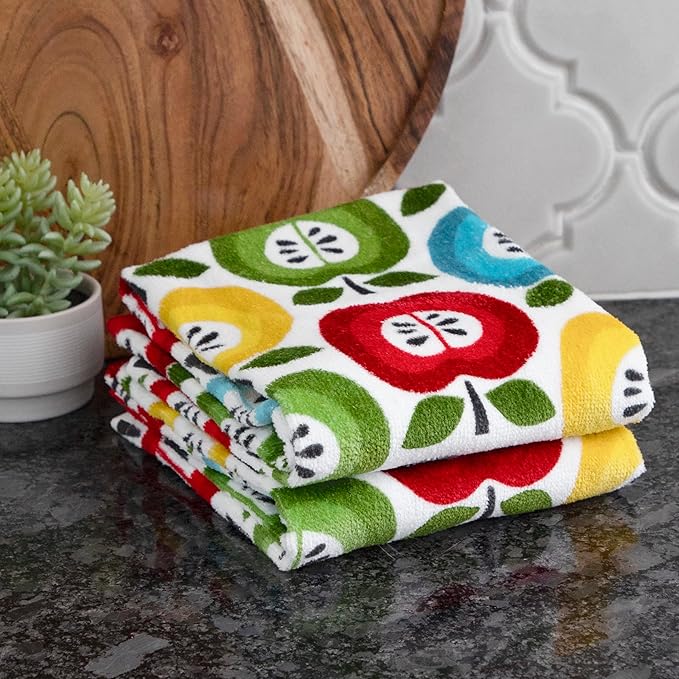 T-Fal Fiber Reactive Print Kitchen Towels: Highly Absorbent, Super Soft